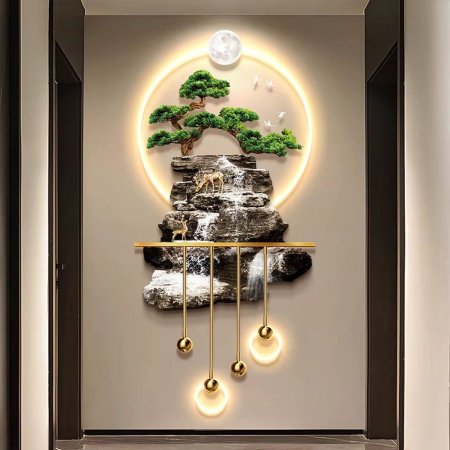 لوحة "واحة الغروب" المضيئه  (3D) HS - 064