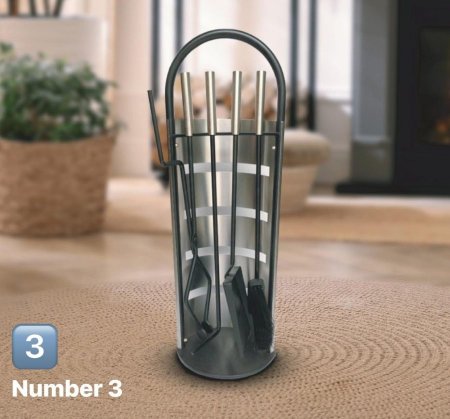 طقم تنظيف المدفأة المعدني 5 قطع 🪵🔥